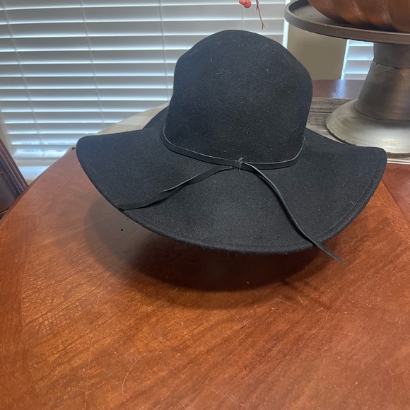 Free People Black Floppy Hat wool - Picture 1 of 5